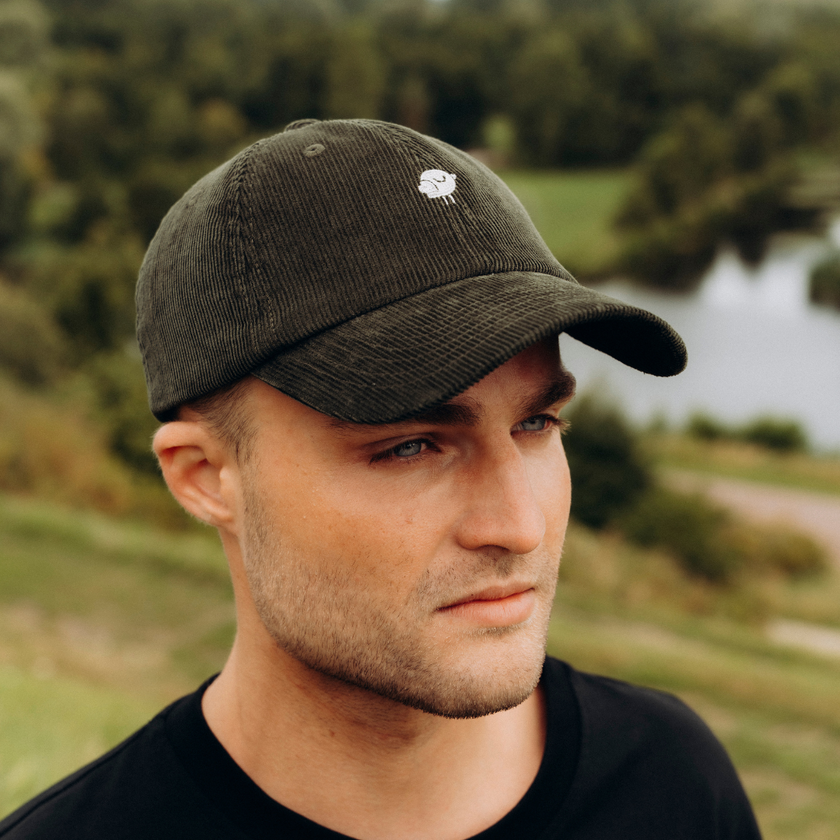 050. Mysteryland Dad Cap Rib Green