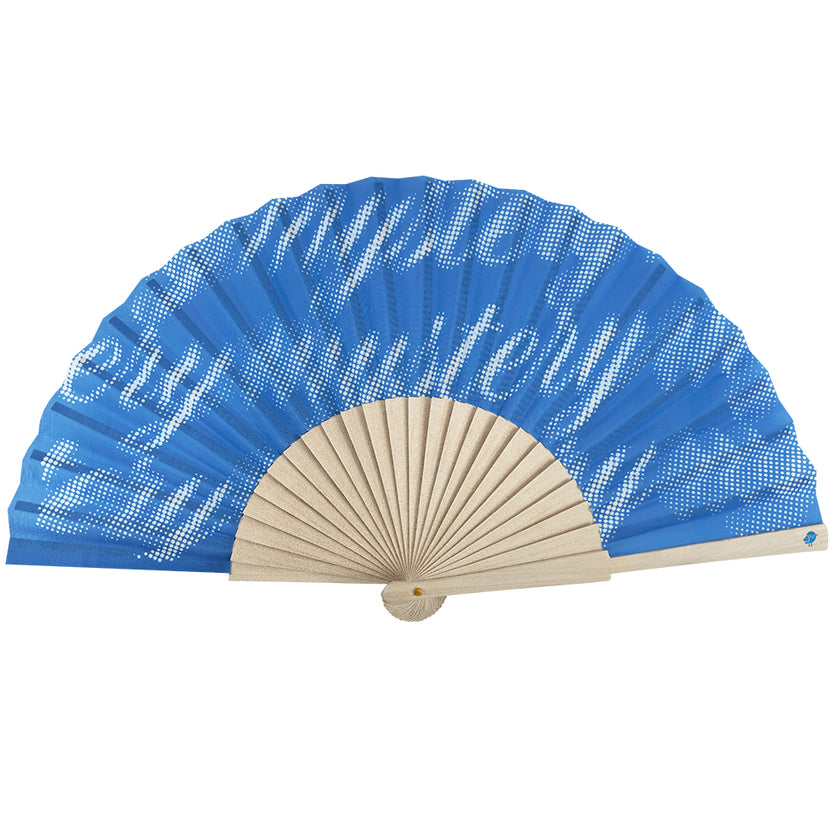 067. Mysteryland Handfan Mystery Blue/White