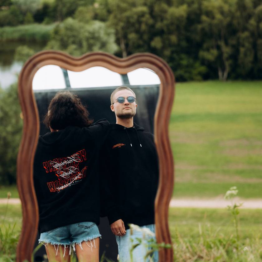 029. Mysteryland Hoodie black,  Yesterday, Today, Tomorrow