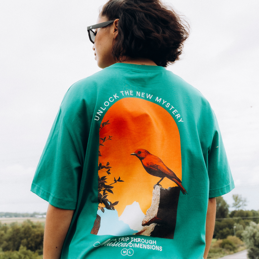 004. Mysteryland T-Shirt Green Birdie backprint