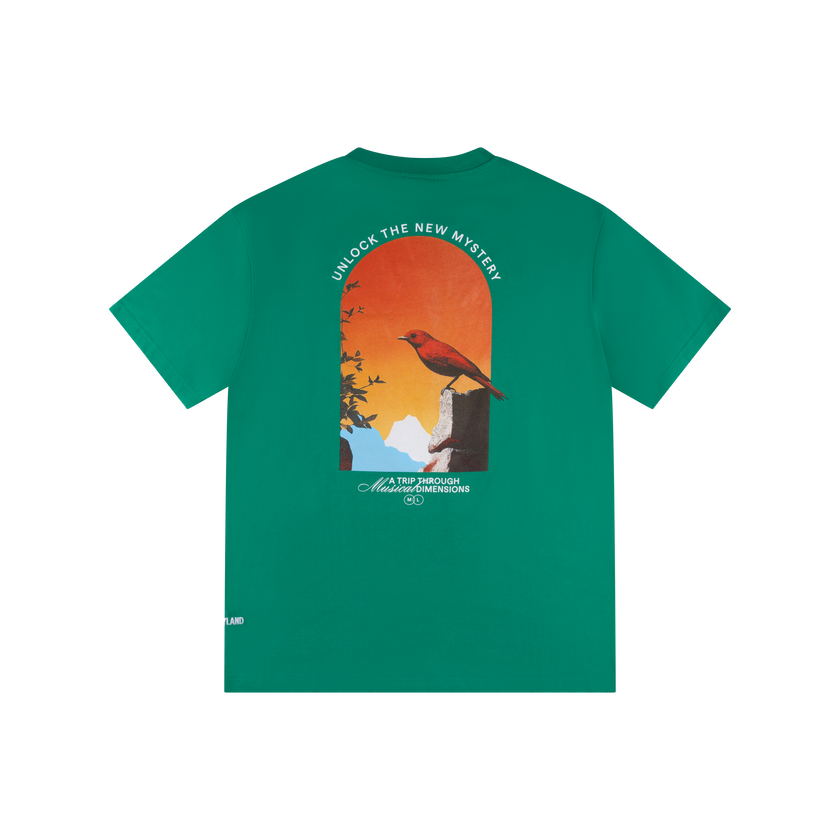 004. Mysteryland T-Shirt Green Birdie backprint